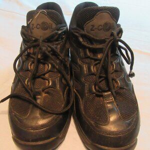 Mens Z-Coil Freedom BLACK LEATHER & MESH WALK, RUN, WORK SHOES Sz 9